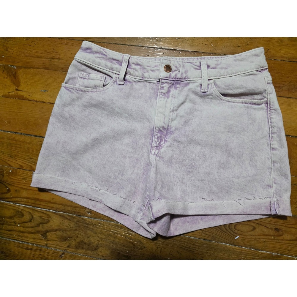 Universal Thread Vintage Midi Purple Acid Wash Denim Shorts Womens Size 8/28
